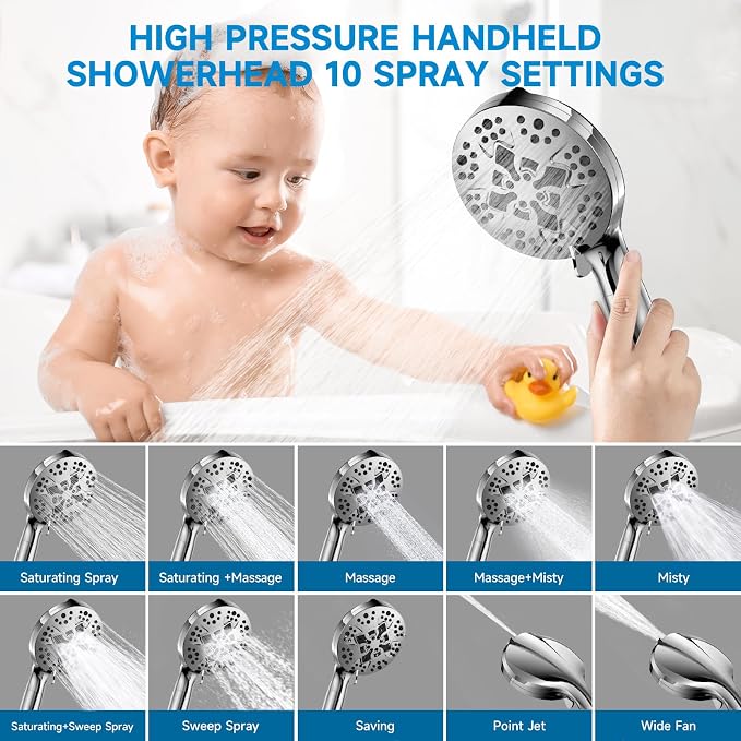 High Pressure Shower Head Combo - Image 4