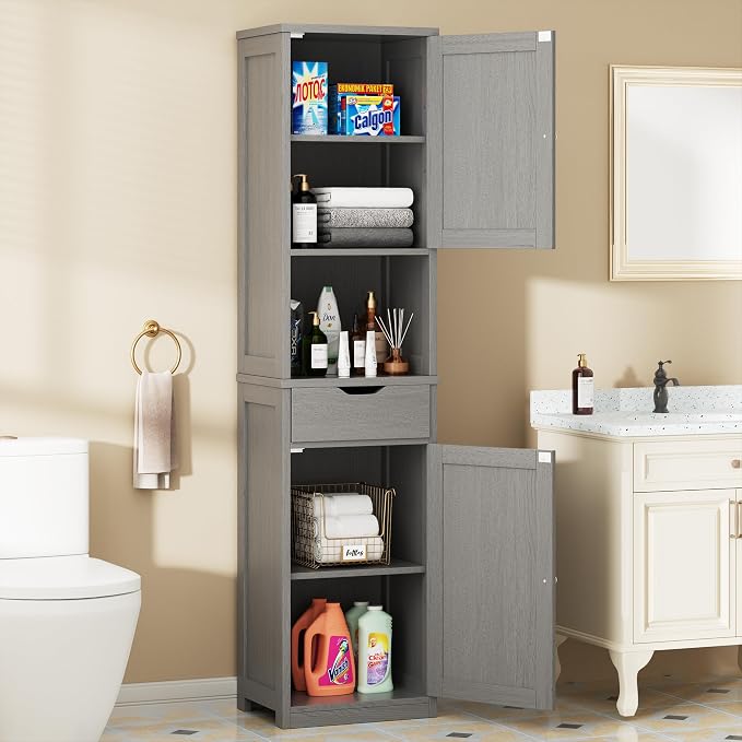 Walsunny Tall Bathroom Storage Cabinet by Walsunny