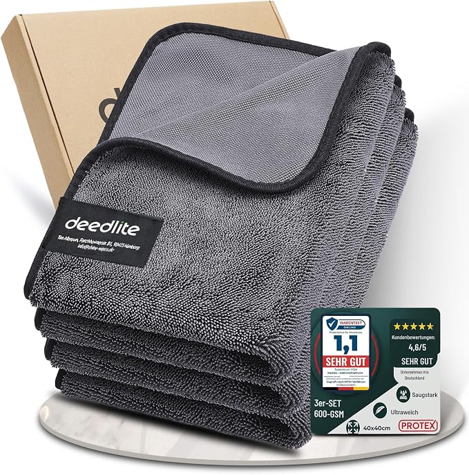 Shiny Bath Wipes Shower Cleaning Cloths, Premium Car Drying Towel | Ultra by Deedlite