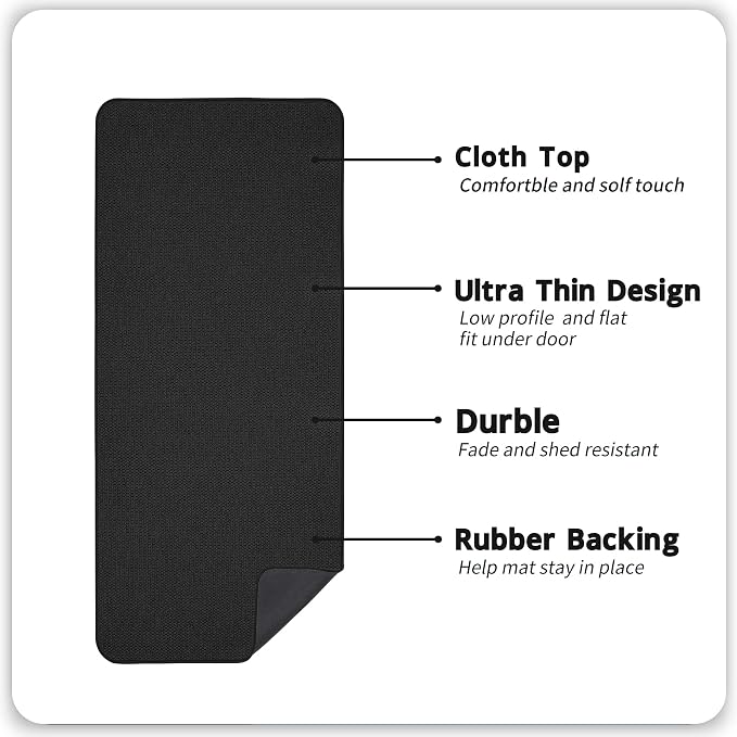 Bath Mat, Ultra Thin Bathroom Runner Rugs, Large Bath Mats - Image 2