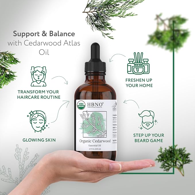 HBNO Organic Cedarwood Essential Oil - Image 2