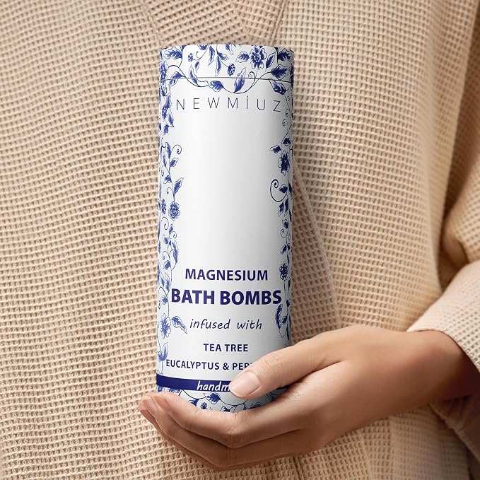 Magnesium Bubble Bath Bombs Long Lasting Foaming Sore Muscles Recovery Tea Tree - Image 6