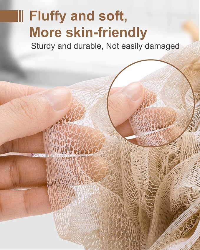 Loofah for Women, XL Large Loofah 75g 4 Pack, Bath Sponge Soft Mesh Shower - Image 7