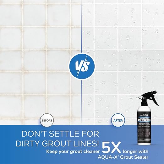 AQUA-X 16 Oz. Grout Sealer, Natural Finish, Indoor & Outdoor, Fast Dry and Long - Image 2