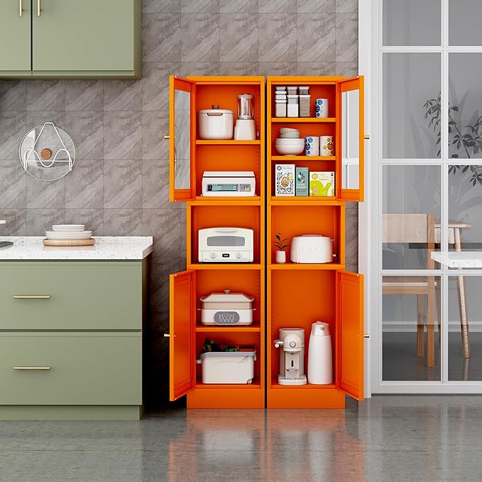 Metal Bathroom Storage Cabinet 67" Slim Bathroom Organizer - Image 2