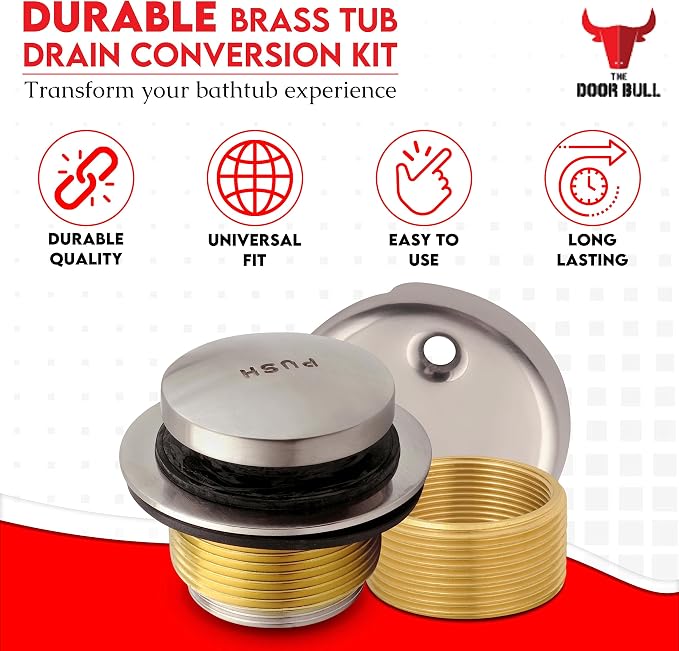 Tip-Toe Bathtub Drain Trim Kit - Image 2