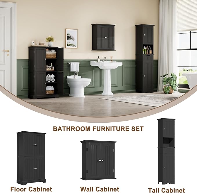 ChooChoo Bathroom Floor Cabinet, Modern Bathroom Storage Cabinet - Image 5