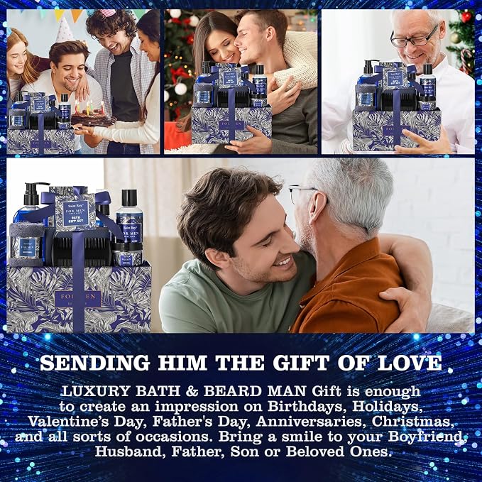 Fathers Day Christmas Gift Baskets, Birthday Gifts Spa Kit - Image 3