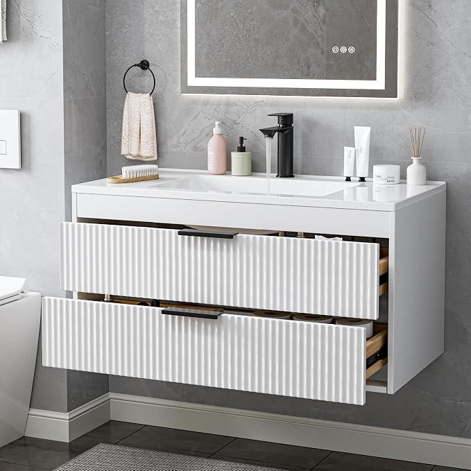 36 Inches Modern MDF Bathroom Vanity - Image 8