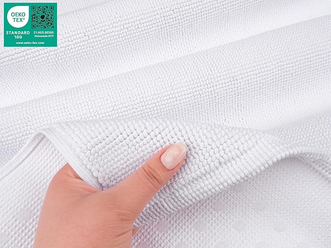 American Soft Linen Bath Rug, 17 in 24 in 100% Cotton Bath Mats Rugs - Image 6