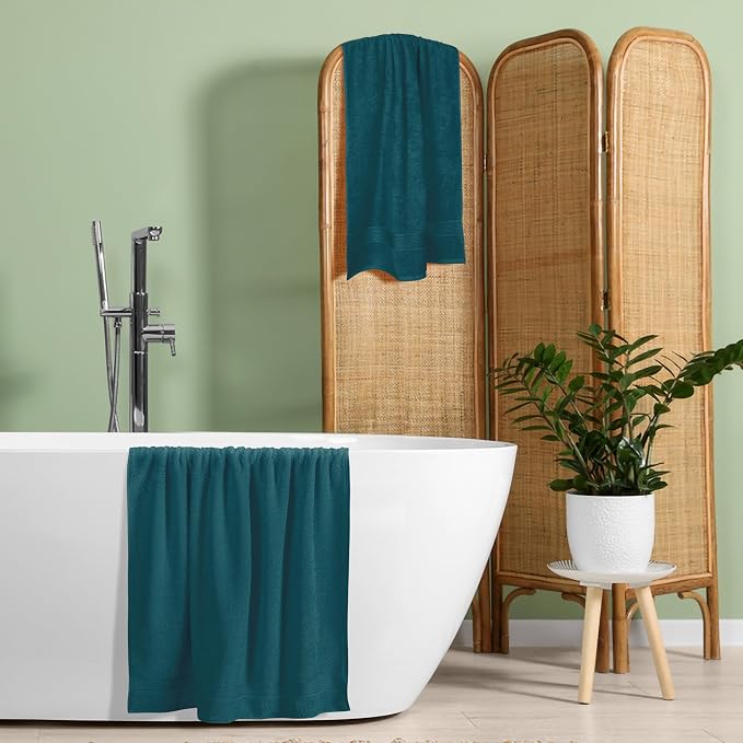BELZZI Home Ultra Soft 4 Pack Oversized Bath Towel Set 27x54, Cotton Compact - Image 5