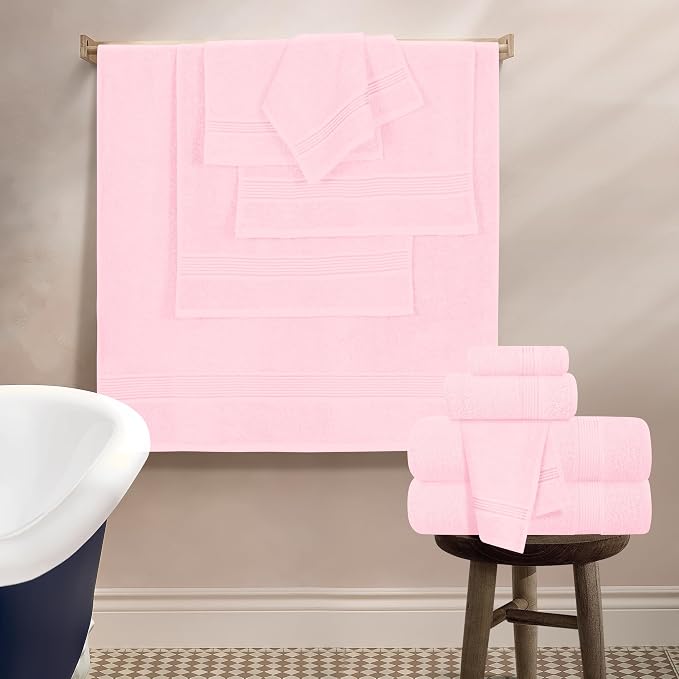 Belizzi Home 100% Cotton Towel Set, Contains 6 Soft Bath Towel, 6 Hand Towels - Image 4