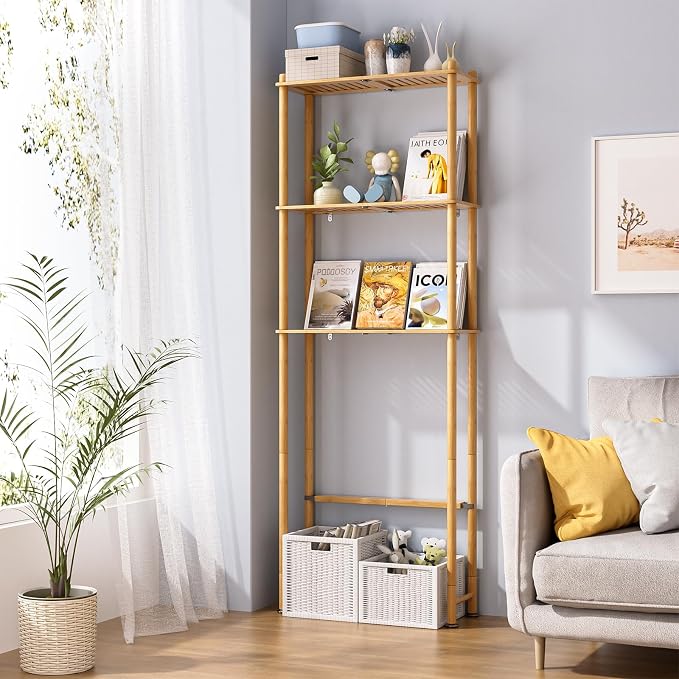 AmazerBath Over The Toilet Storage Shelf Bamboo, 3-Tier Over Toilet Organizer - Image 7