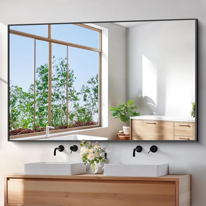BONEWEI Bathroom Mirror, 60x36 inch Large Wall Mirror by BONEWEI