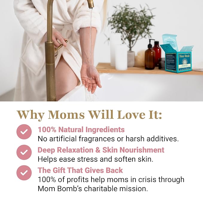 Mom Bomb Coconut Lime Bath Bomb – Essential Oils, Clean Ingredients – Relaxing - Image 9