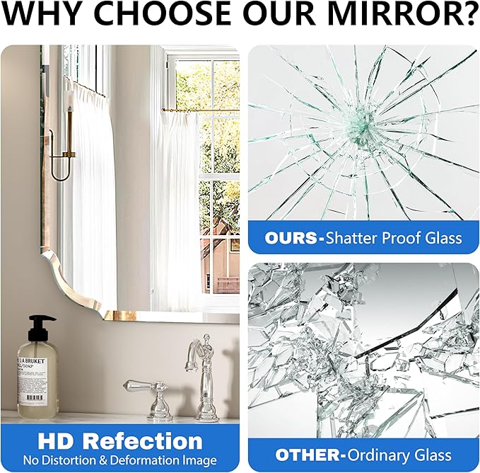 Silver Wall Mirror-Beveled Edge Frameless Mirror - Image 6