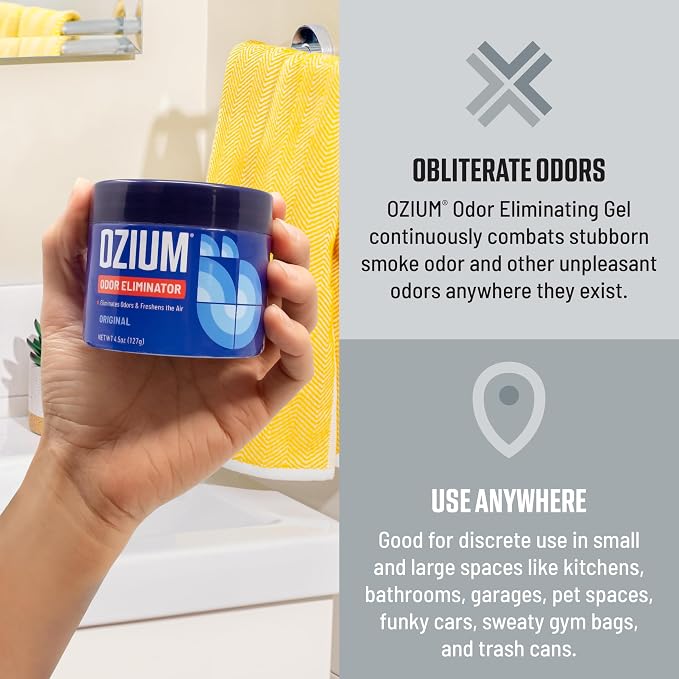 Ozium 4.5 Ounce 4 Pack Odor Eliminating Gel - Image 3