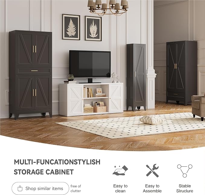 71" Tall Metal Storage Cabinet - Image 7
