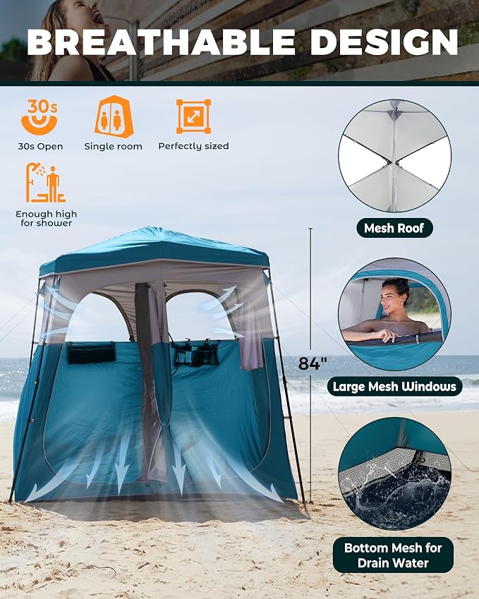 KingCamp Instant Shower Tent, Portable Superior Stable Privacy Shelter - Image 4
