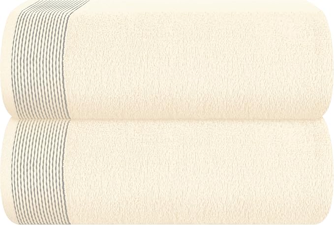 Belizzi Home Cotton 2 Pack Oversized Bath Sheet 35 x 70, Large Bath Sheet by Unknown