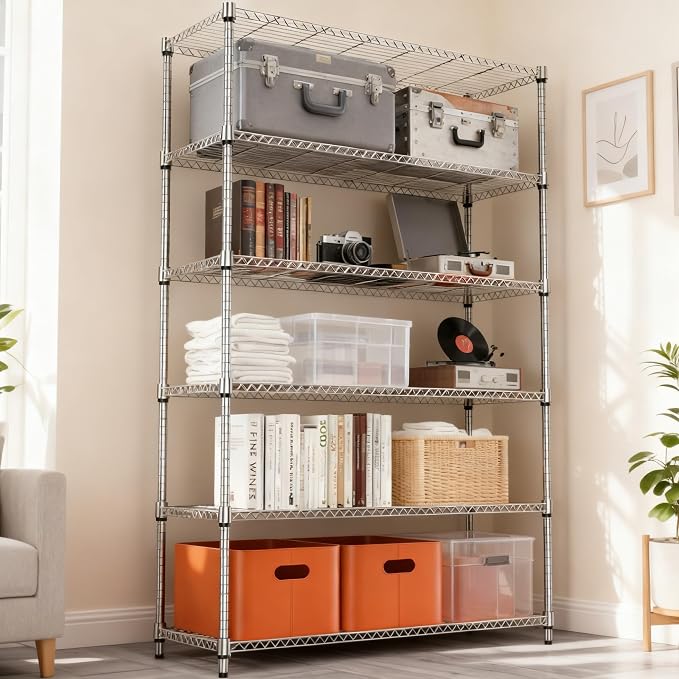 6 Tiers Shelf 2100 lbs Steel Storage Shelving Utility Shelving Unit Steel - Image 5