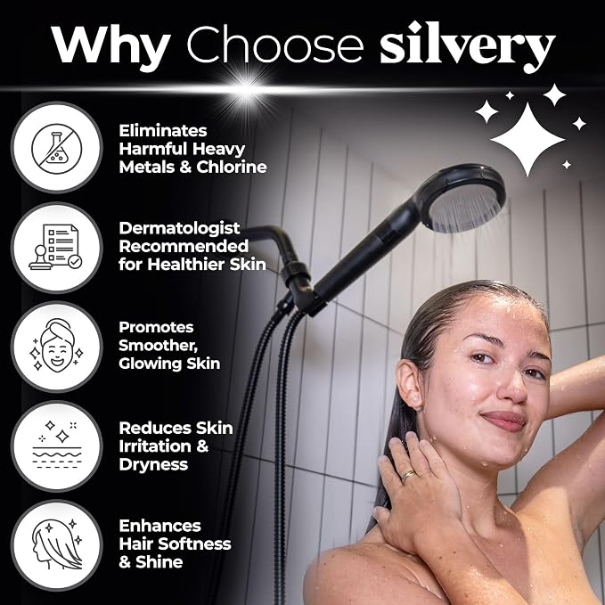 Silvery High Pressure Filtered Shower Head - Image 2