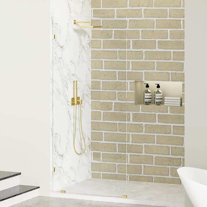 Frameless Fixed Shower Screen 36" W × 78" H, Shower Glass Panel, 5/16" SGCC - Image 2