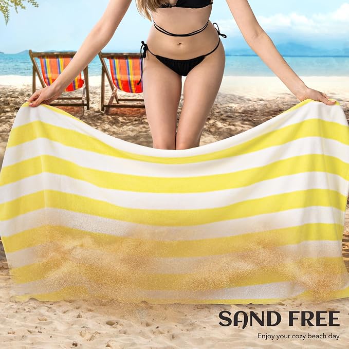 Touchat Beach Towel Oversized, Super Absorbent Sand Free Thick Microfiber Beach - Image 11