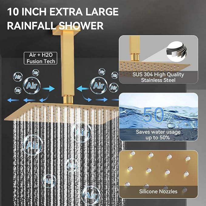 Brushed Gold Shower System - Image 4