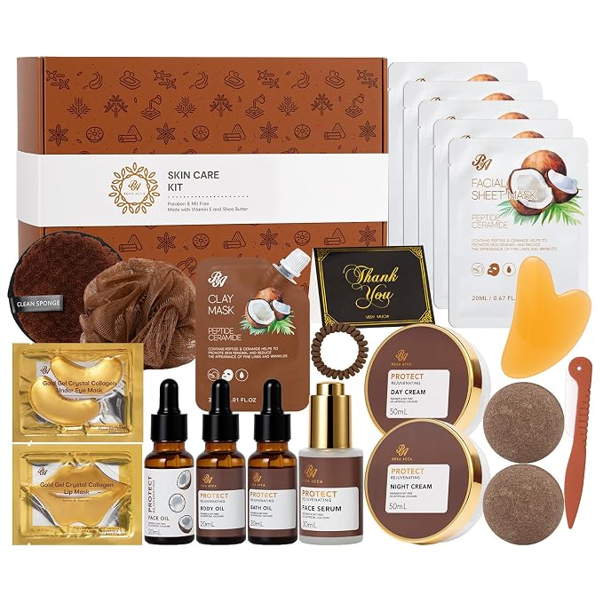 Coconut 23 Pcs Facial Skin Care Kit by RAROSAACCA