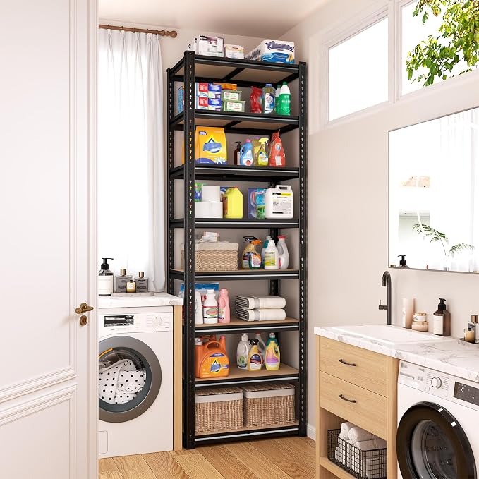 8 Tier Storage Shelves, Shelving Unit Load 2816LBS, Garage Shelving Adjustable - Image 9