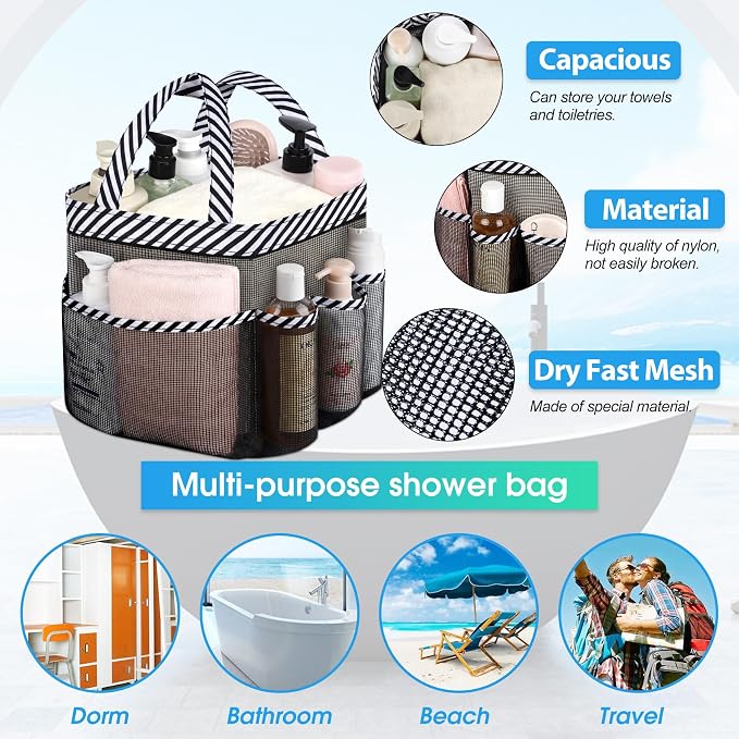 Attmu Mesh Shower Caddy Portable - Image 2