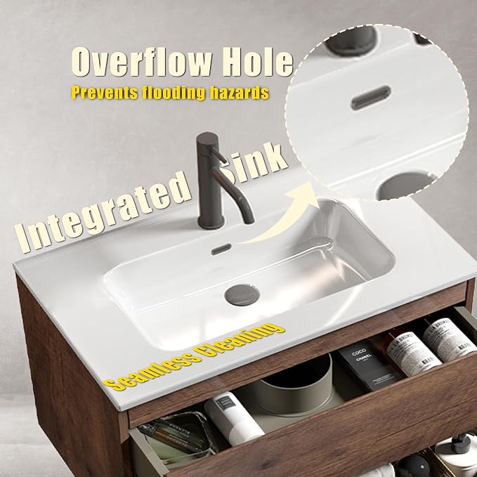 Wall Mounted Floating Bathroom Vanity - Image 4