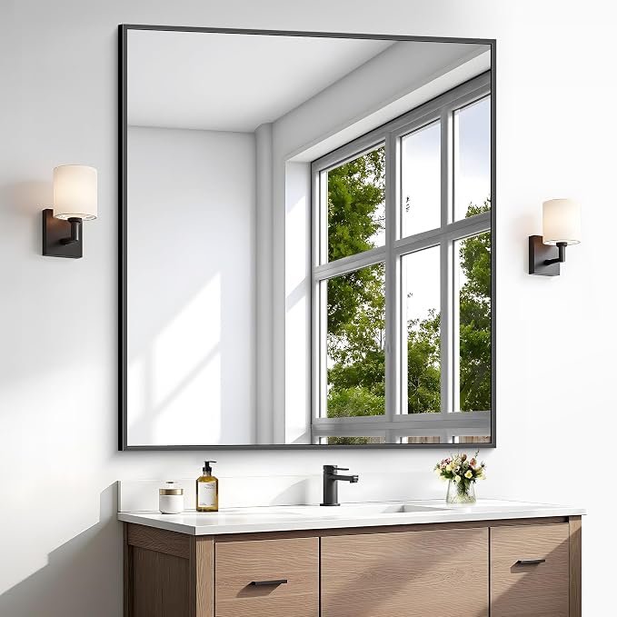 BONEWEI Bathroom Mirror, 36x40 inch Wall Mirror - Image 2
