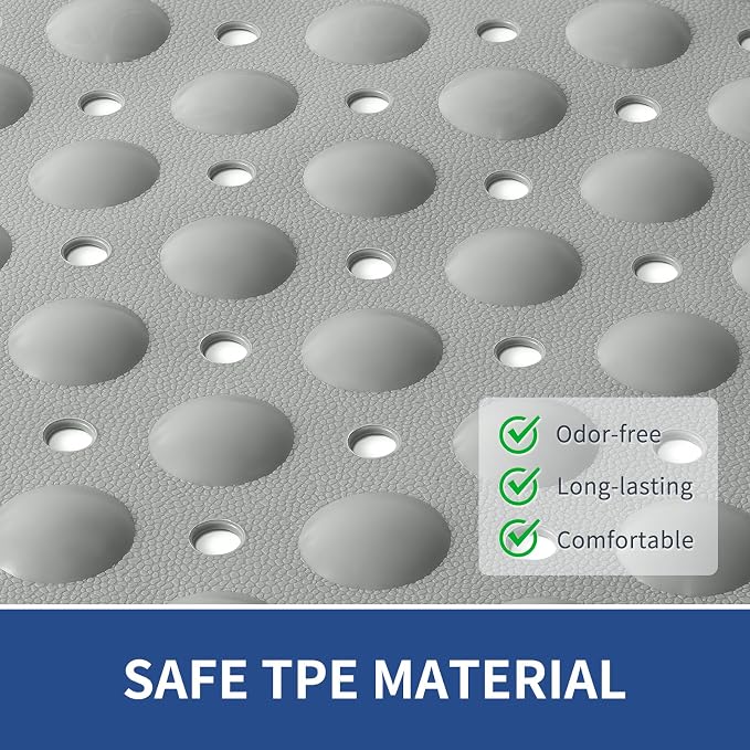 OTHWAY Extra Large Shower Mat 47"x 32", TPE Non Slip Shower Mat - Image 4