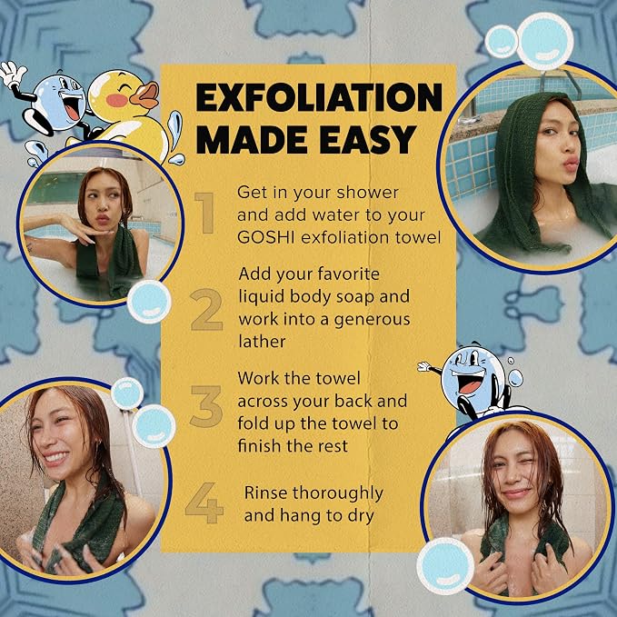 GOSHI Exfoliating Shower Towel - Image 7