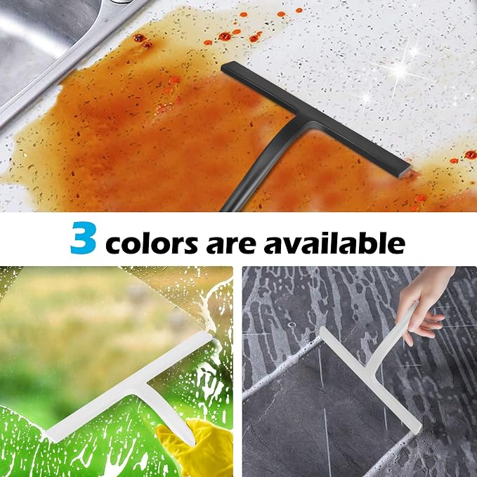 Shower Squeegee for Glass Doors, Mirror Window Tile Scrubber Cleaner - Image 3