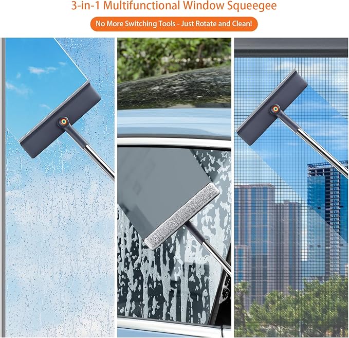 Window Cleaning Kit, Rotatable Window Squeegee - Image 2