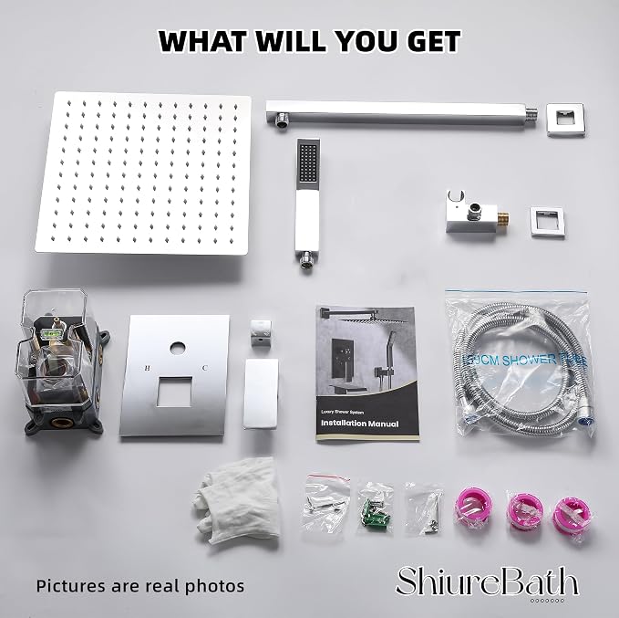 10 Inch Shower Faucet Set, Rainfall Shower System - Image 7