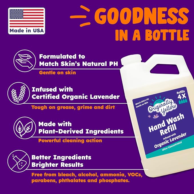 Originally Yellow Plant-Based Hand Soap All Natural Infused - Image 2