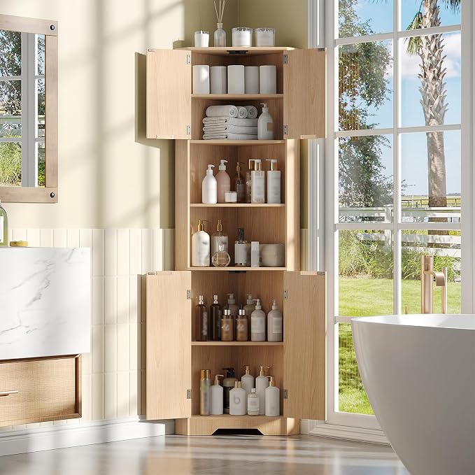 Fameill Tall Corner Cabinet - Image 4