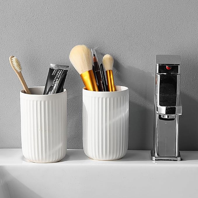 White Toothbrush Holders for Bathrooms - Image 5