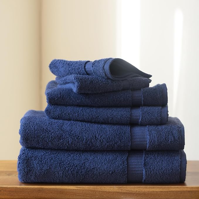 SALBAKOS - Luxury 6 Piece Towel Set, 100% Turkish Cotton, Quick Drying - Image 2