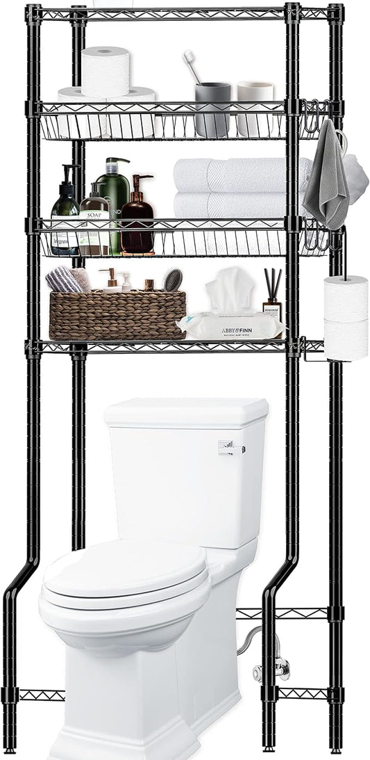 Bathroom Organizer Over The Toilet Storage, 4-Tier Metal Bathroom Over Toilet by Folews