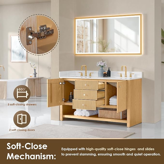 ALTAIR 60 in Bathroom Vanities Double Sink Vanity - Image 4
