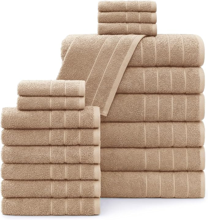 Casa Platino 100% Mercerized Cotton Bathroom Towel Set by CasaPlatino