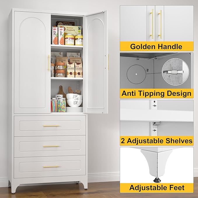 Metal Kitchen Pantry Cabinet - Image 5