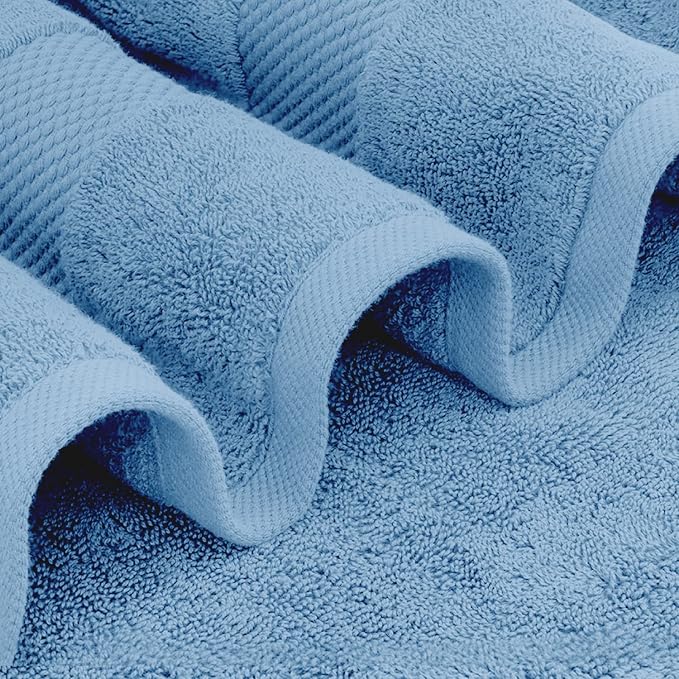 White Classic Luxury Bath Towel Set of 8 Pieces - Image 3