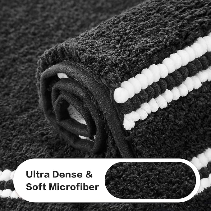 Kmson Bathroom Rugs Mat, Non-Slip Fluffy Thick Water Absorbent Microfiber Mat - Image 6