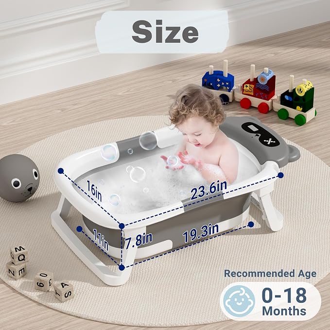 AVIDOR Baby Bathtub, Collapsible Bathtub - Image 2